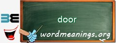 WordMeaning blackboard for door